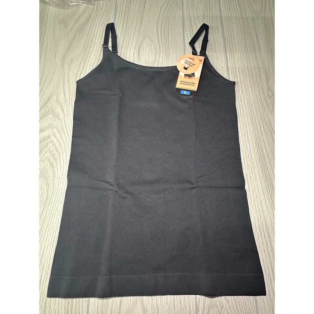 Shapermint Essentials All Day Every Day Scoop Neck Cami Tank Top Black XL‎ NWT